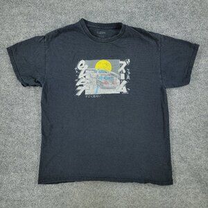 Eldon Shirt Men's Large Black Manga Graphic Tee Crew Neck Short Sleeve Adult L